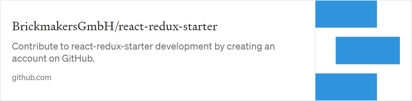 BRICKMAKERS React - Redux Starter Set