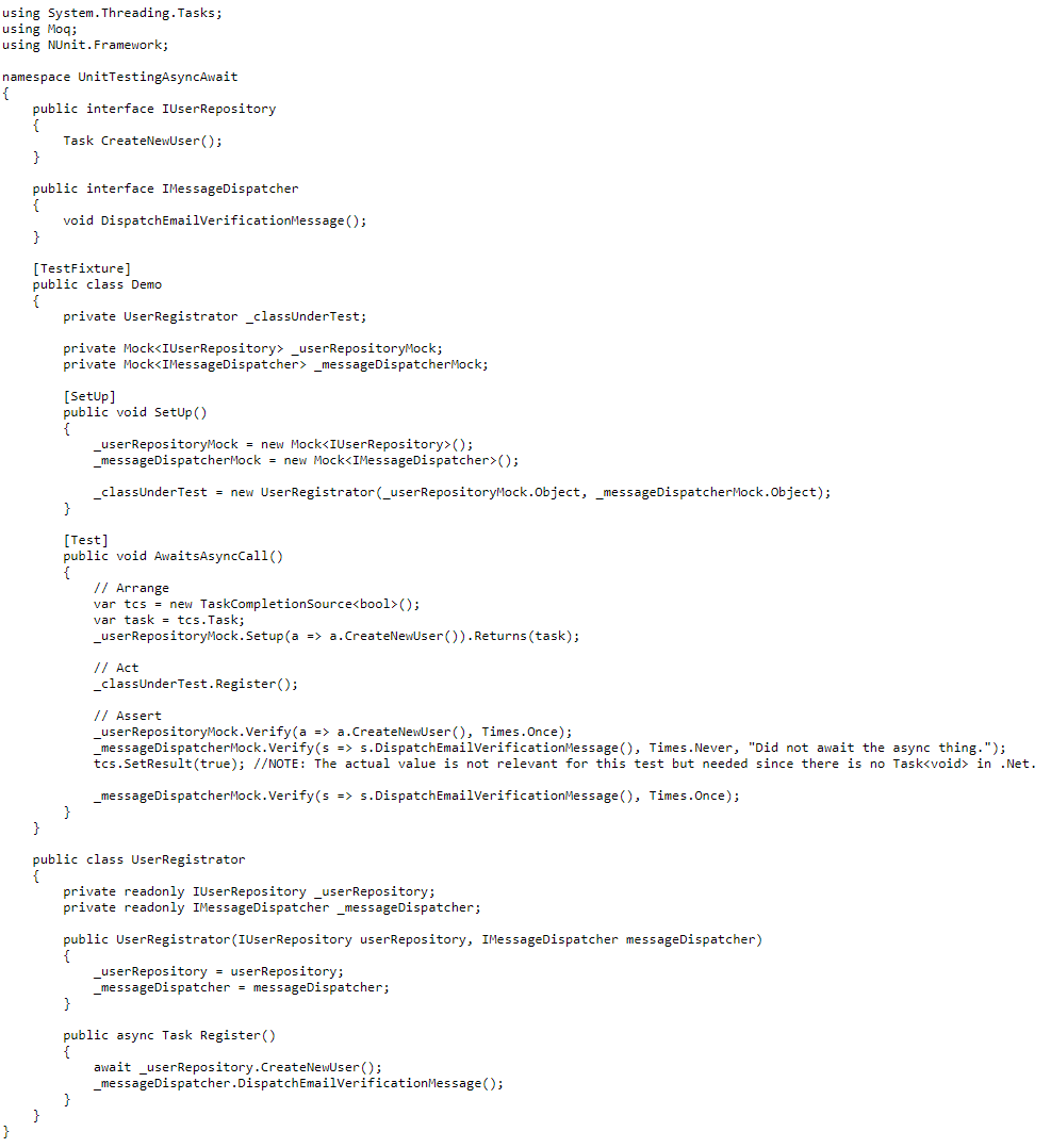 Call await test